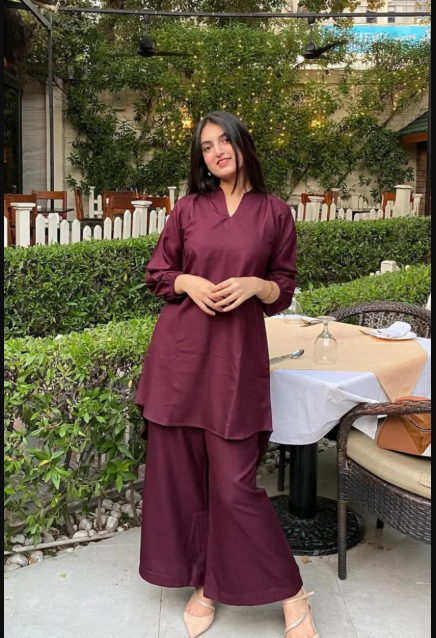 Graceful Women Solids Co ORD Set For Her.