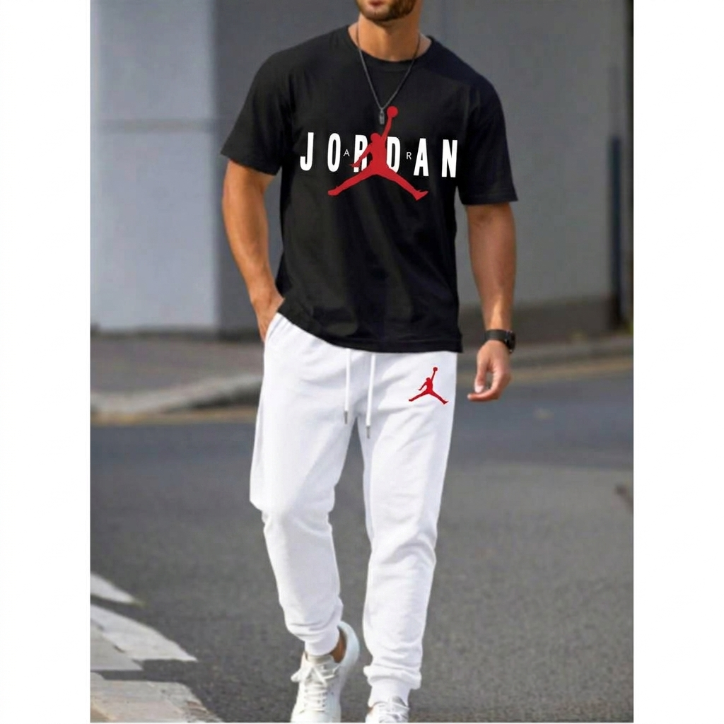 JR T-Shirt and Trouser Tracksuit Set