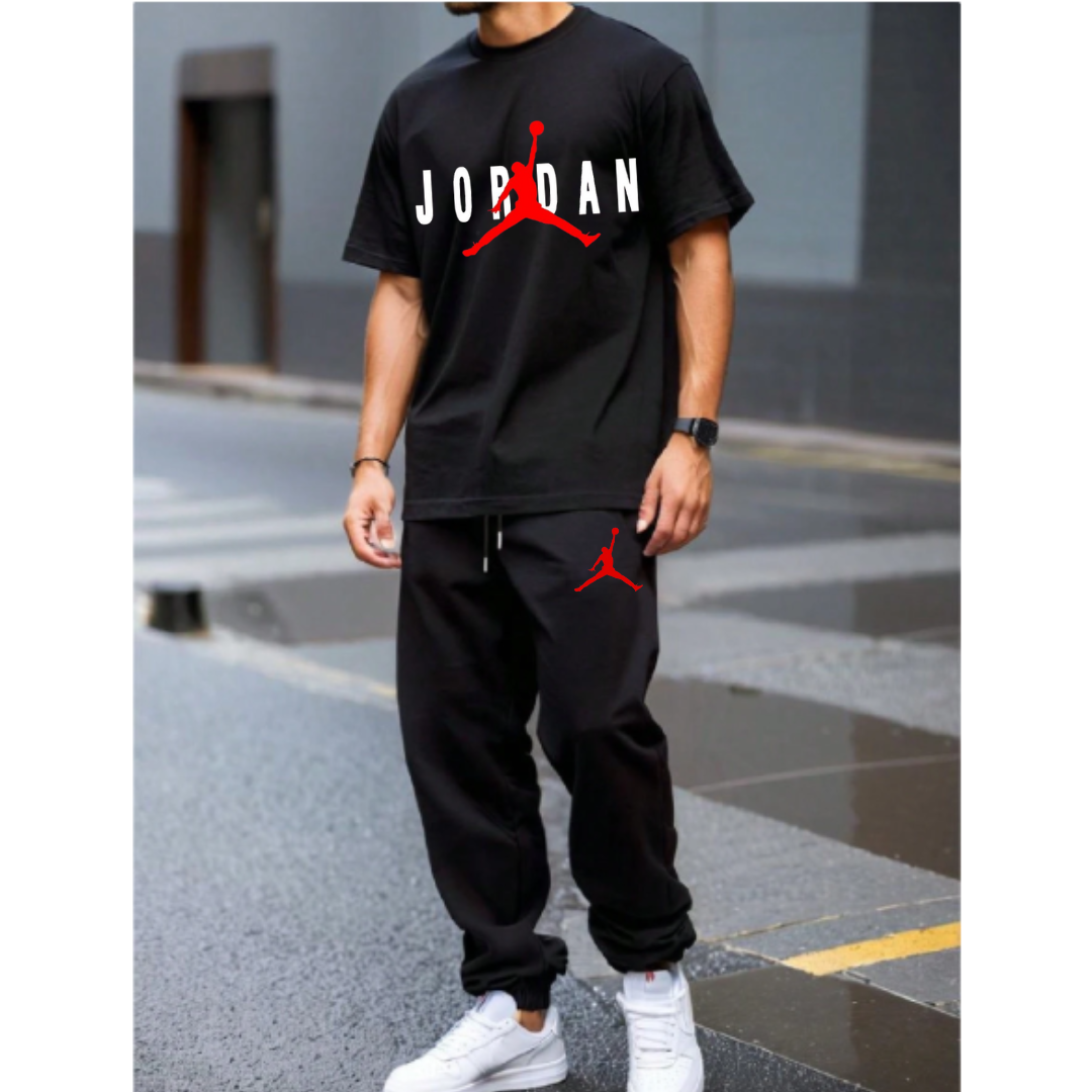 JR T-Shirt and Trouser Tracksuit Set