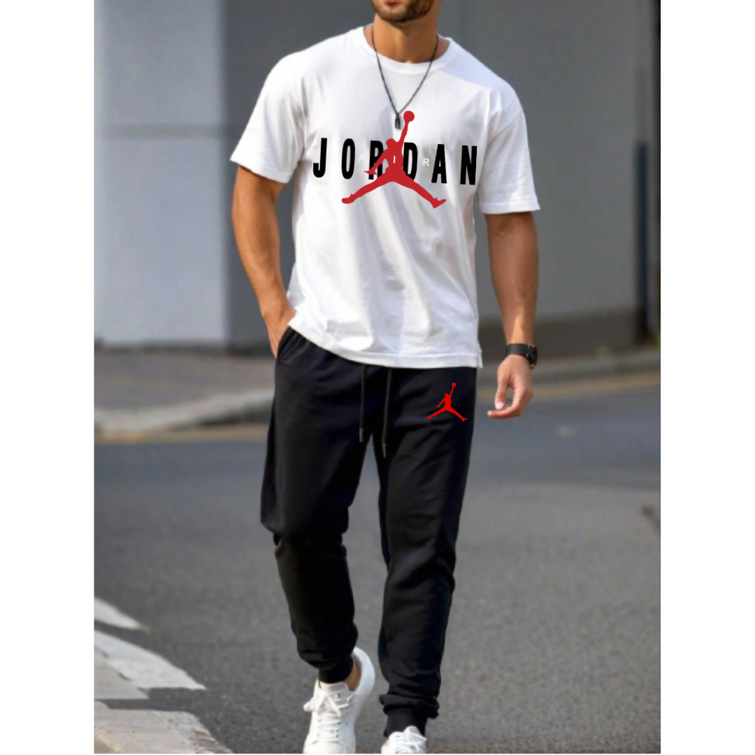 JR T-Shirt and Trouser Tracksuit Set