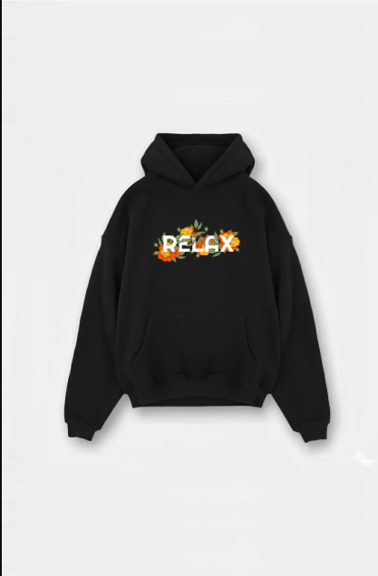 Relax Black Winter Hoody.