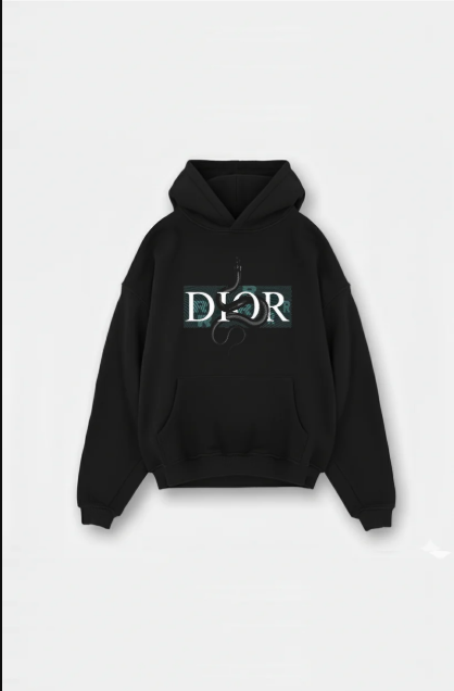 Black Diior Winter Hoody.
