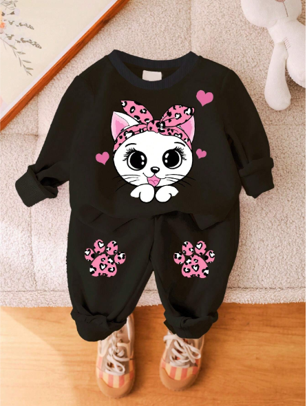 Little Cute Kittie Kids 2Piece Set For Kids.