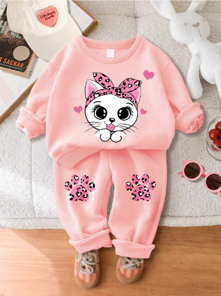Little Cute Kittie Kids 2Piece Set For Kids.