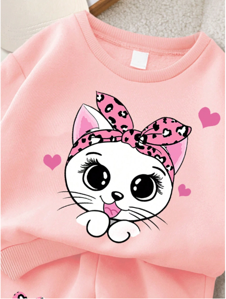 Little Cute Kittie Kids 2Piece Set For Kids.