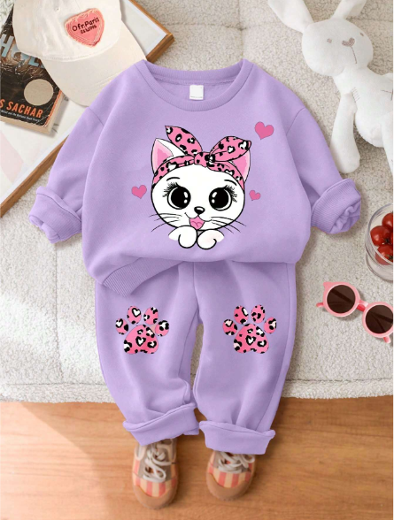 Little Cute Kittie Kids 2Piece Set For Kids.