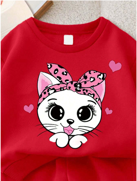 Little Cute Kittie Kids 2Piece Set For Kids.