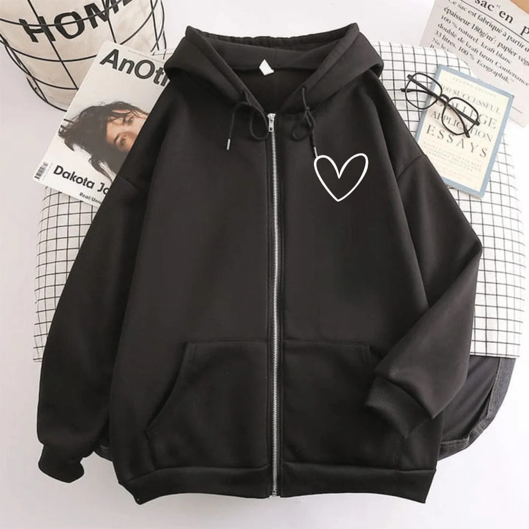 Imagine Stylish Zipper Hoody For Her.