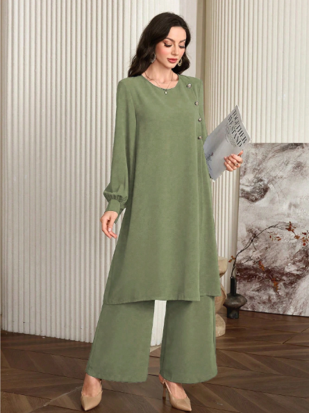 Long Gorgeous Co Ord Set For Her.