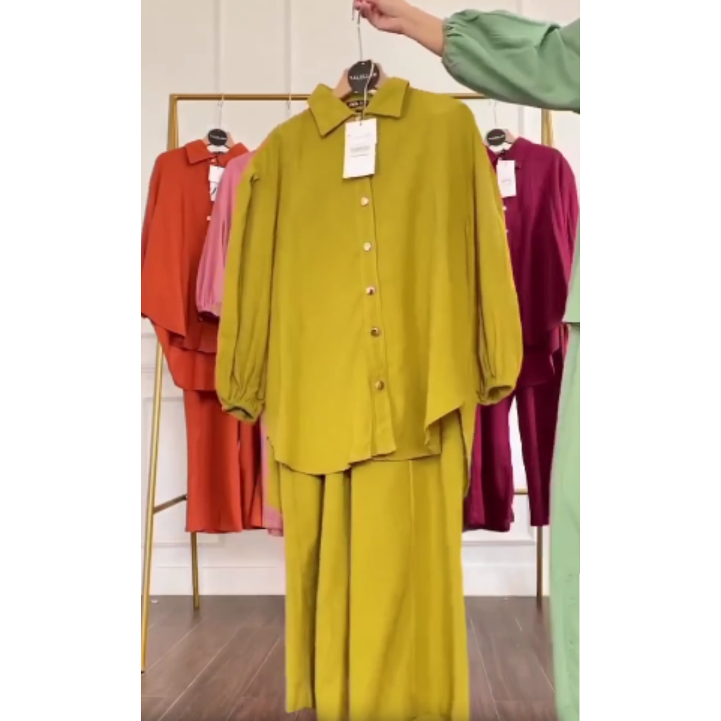 Musturd Modern Button CO ORD Set for Her.