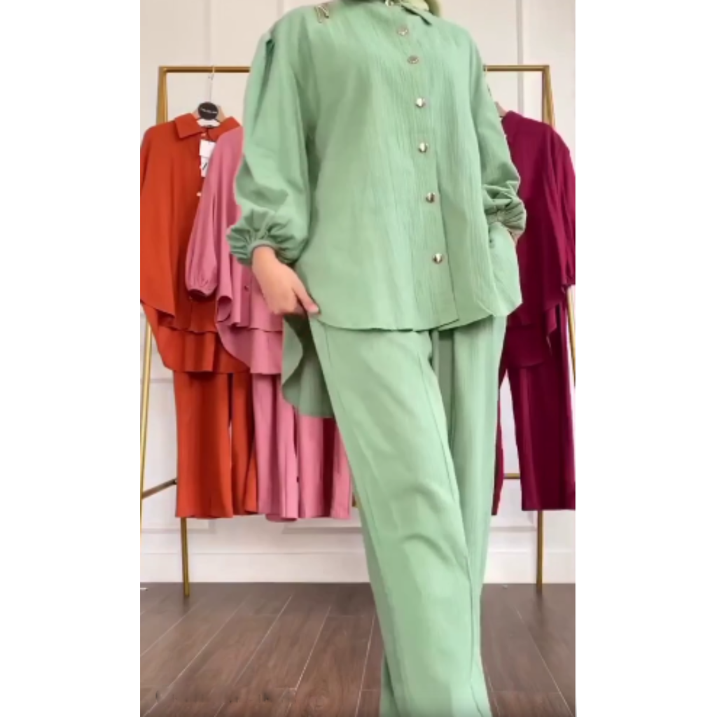 Pista Modern Button CO ORD Set for Her.