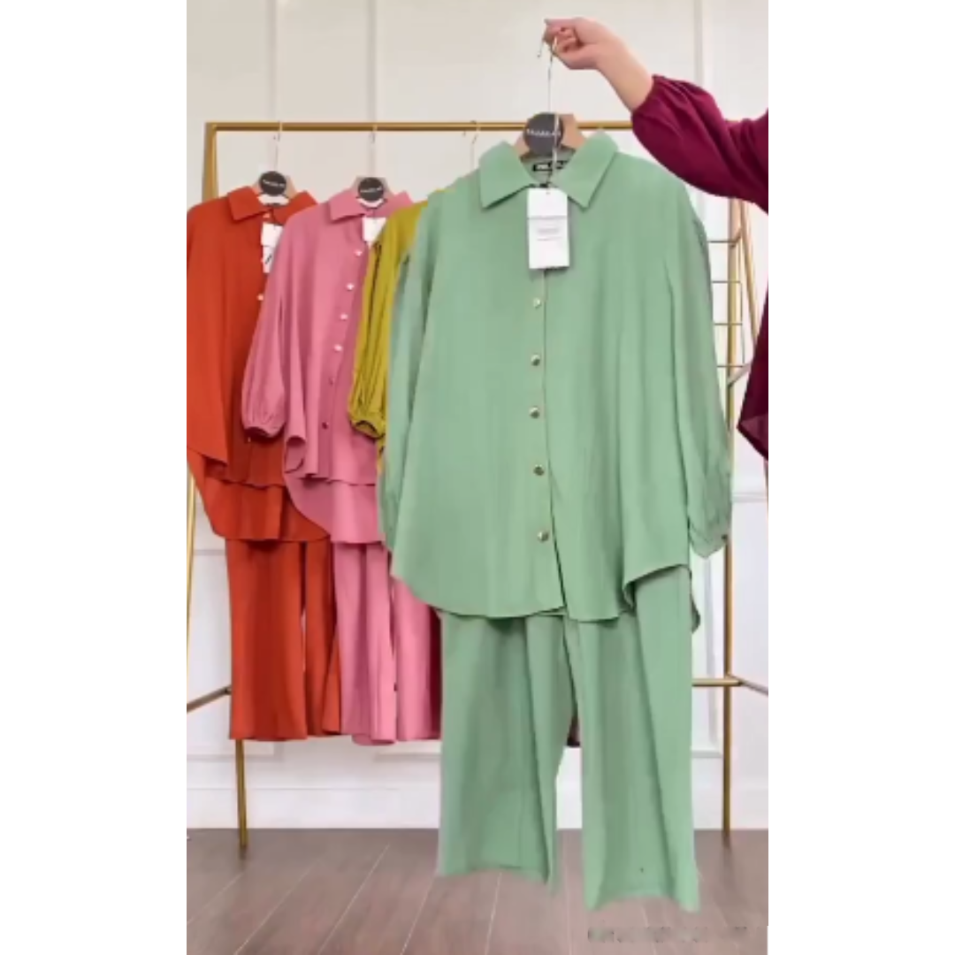 Pista Modern Button CO ORD Set for Her.